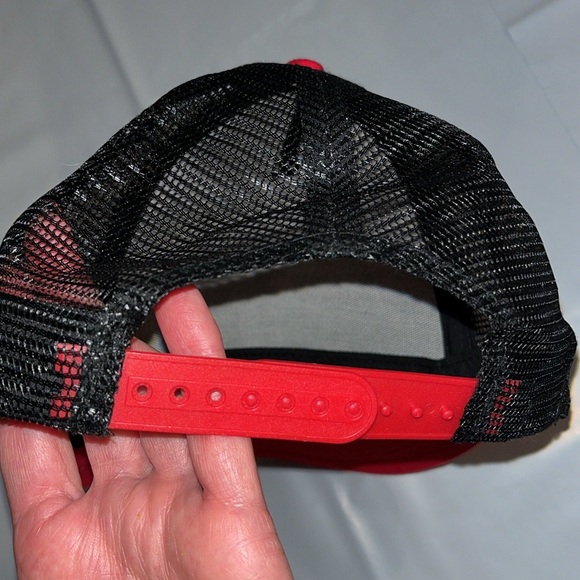 Bah Humbug red green black Christmas CAP black mesh trucker,  HAT  adjustable OS - Picture 4 of 7